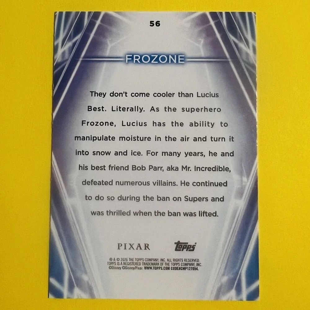 2026 Topps Disney Neon Frozone #56 Base Card‎